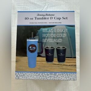 Tommy Bahama 1pc. 40oz Tumbler & 2pcs. 12oz Cup Set – New in Box